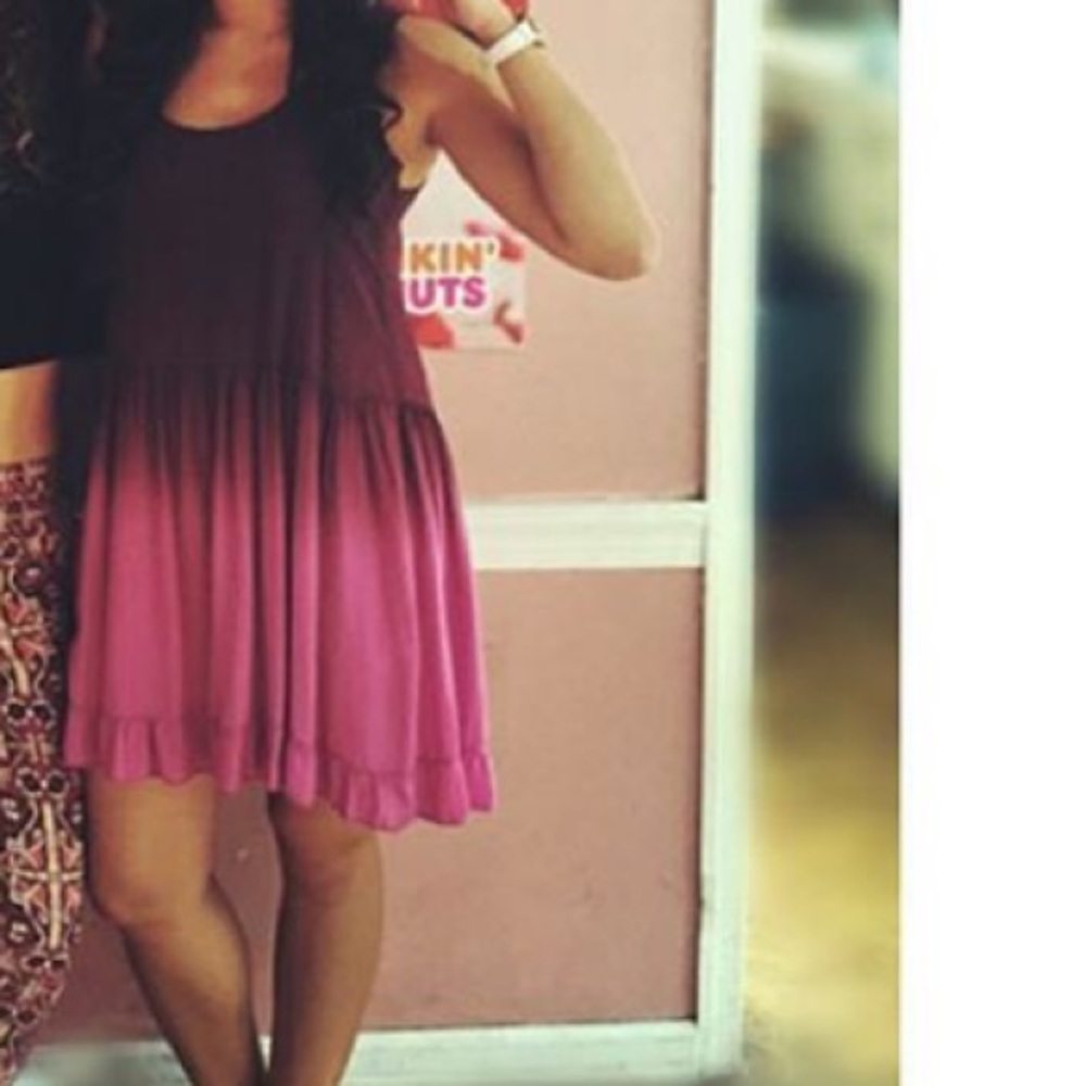 PINK OMBRÉ SHIFT DRESS